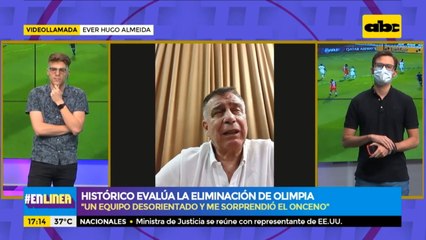 Ever Hugo Almeida evalúa la eliminación de Olimpia