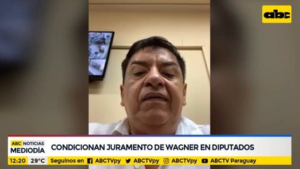 Alliana condiciona juramento de Wagner en Diputados
