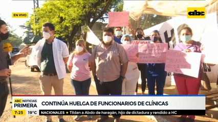 Continúa la huelga de funcionarios de Clínicas