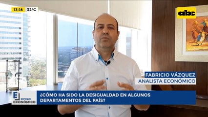 Enfoque Económico: La desigualdad en algunos departamentos del país