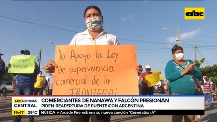Comerciantes de Nanawa y Falcón presionan apertura de frontera