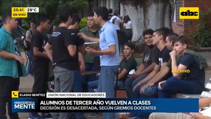Gremio de docentes recomienda a alumnos quedarse en sus casas