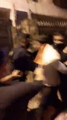 Detención de ciudadano durante escrache al senador Blas Lanzoni