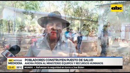Pobladores de Tacuatí construyen Puesto de Salud