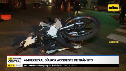 Cuatro muertes al día por accidentes de tránsito