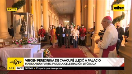 La Virgen Peregrina de Caacupé llegó al Palacio de López