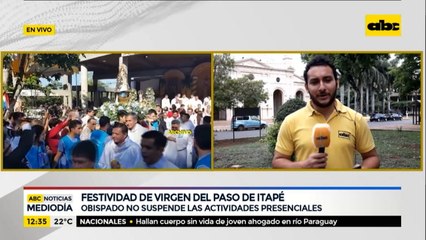 Obispado no suspende actividades presenciales por festividad de la Virgen de Itapé
