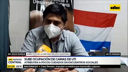 Sube ocupación de camas de UTI en Alto Paraná
