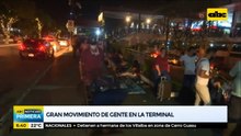 Gran movimiento de gente en la Terminal