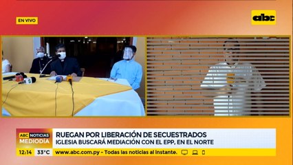 Iglesia buscará mediación con el EPP para libertad de secuestrados