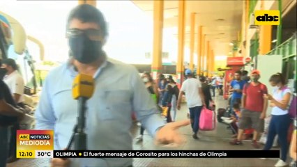 Intenso movimiento de pasajeros en la Terminal de Asunción