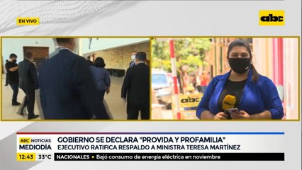 Gobierno se declara "provida y profamilia"