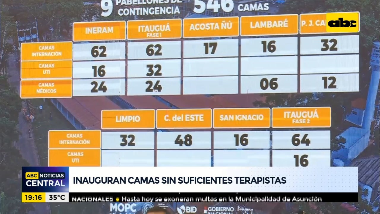 Inauguran camas de terapia sin suficientes terapistas