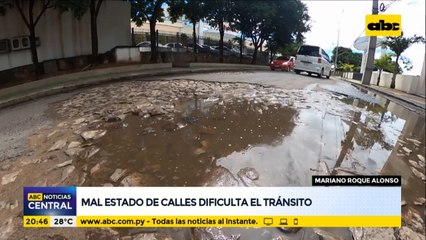 Mal estado de calles dificulta el tránsito en Mariano Roque Alonso