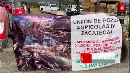Campesinos bloquean vialidades en Zacatecas en protesta contra la Ley de Aguas
