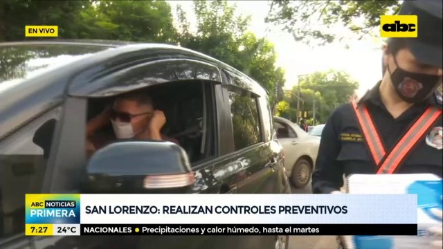 Policía Controla El Uso De Tapabocas En San Lorenzo