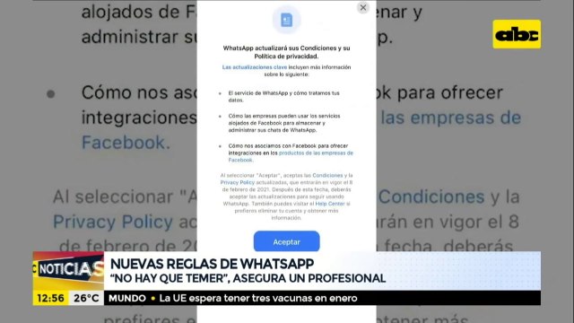 No hay que temer a las nuevas reglas de WhatsApp, asegura especialista