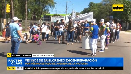Vecinos de San Lorenzo exigen reparación