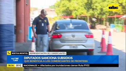 Diputados sanciona subsidio a trabajadores de ciudades fronterizas