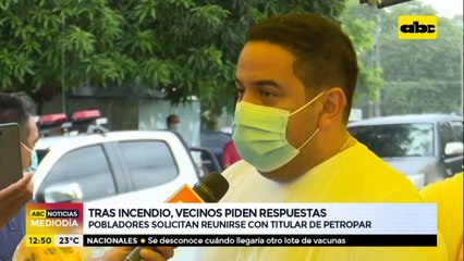 Vecinos piden respuestas tras incendio en Petropar