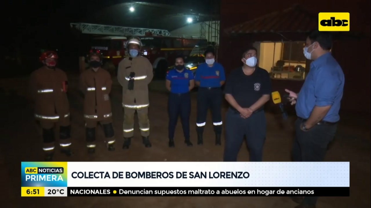 Bomberos de San Lorenzo realizan colecta