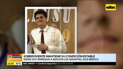 Sobreviviente de tragedia aérea mantiene su condición estable