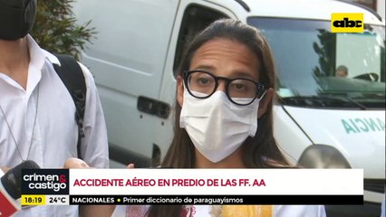 Investigación de accidente aéreo en predio de las  FF. AA.
