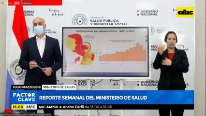 Reporte semanal del ministerio de salud: Dengue