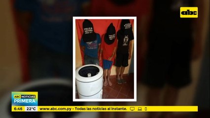 Cuatro detenidos por robo domiciliario en Capiatá