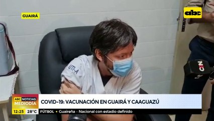 Jornada de vacunación en Guairá y Caaguazú