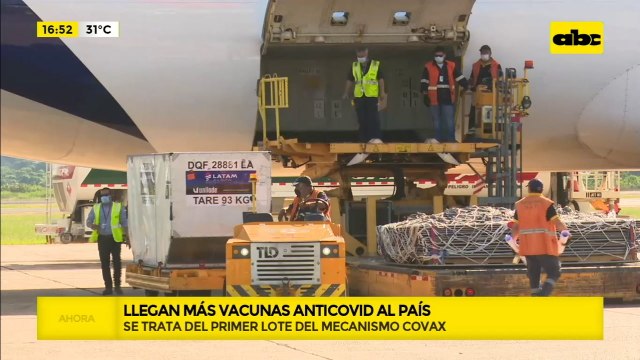 Llegan más vacunas anticovid al país