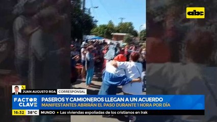 Paseros y camioneros llegan a acuerdo