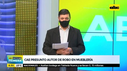 Cae presunto autor de robo en mueblería