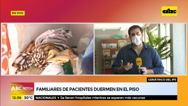 Familiares de pacientes duermen en el piso del geriátrico del IPS