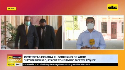 "Hay un pueblo que sigue confiando en el gobierno", dice Hugo Velázquez
