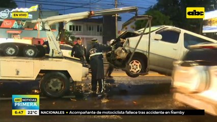 Accidente de tránsito sobre la avenida Mariscal López
