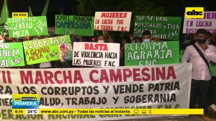 Campesinos llegan a la capital para la XXVII Marcha Campesina