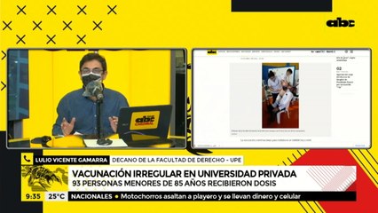 Decano "vacunado VIP" dice que "fue inducido al error"