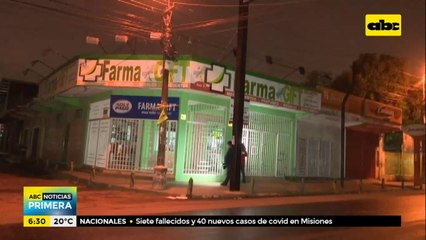 Asaltan farmacia en Fernando de la Mora