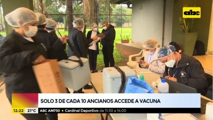 Solo 3 de cada 10 ancianos accede a vacuna anticovid