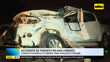Conductor herido tras accidente en San Lorenzo