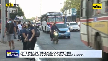 Transportistas plantean duplicar cobro de subsidio