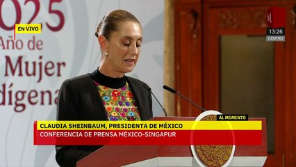 Sheinbaum y presidente de Singapur refuerzan agenda bilateral en conferencia conjunta