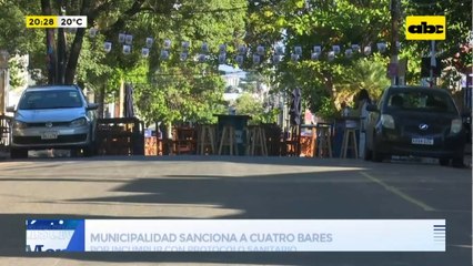 Municipalidad de Asunción sanciona a cuatro bares por incumplir protocolos sanitarios