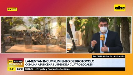 Gastronómicos lamentan incumplimiento de protocolos sanitarios en varios bares