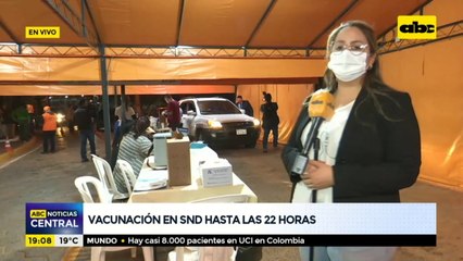 Vacunación anticovid en SND hasta las 22 horas