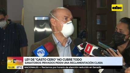 Ley de "gasto cero", no cubre todos los gastos de los internados