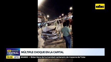 Múltiple choque sobre Avenida Eusebio Ayala