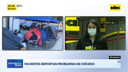 Familiares de internados se preparan para el frío de la noche