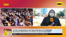 Se reanuda vacunación en el Alto Paraná